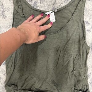 Olive Green Sleeveless Top